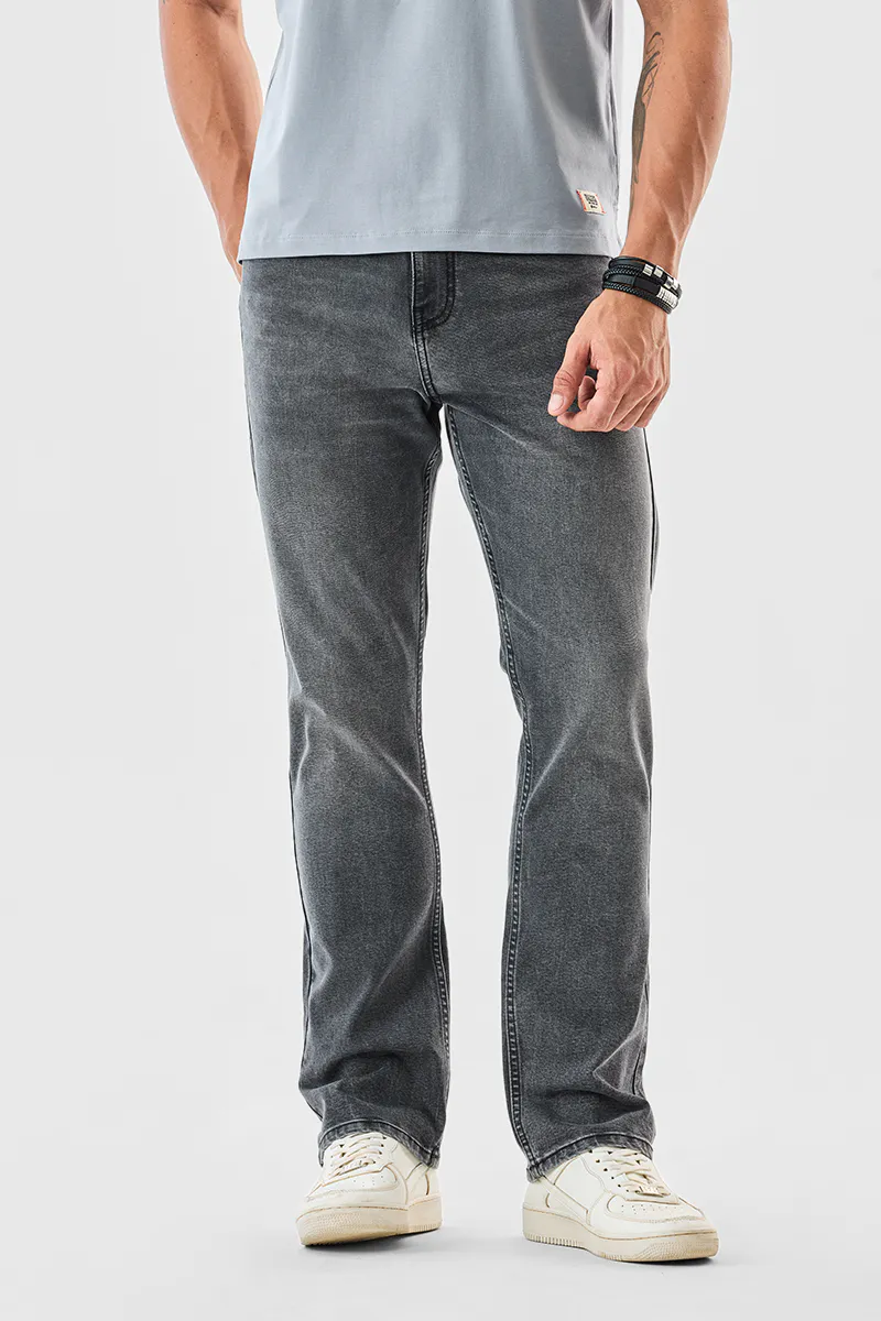 Washed Straight Fit Jeans